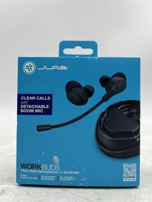 JLab Work Buds True Wireless Bluetooth Earbuds - Black - Image 1 of 4