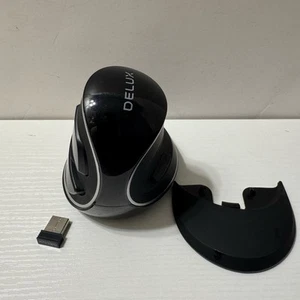 Wireless Vertical Ergonomic Mouse 4000DPI USB BT1+BT2 6 Button Palm Rest Black - Picture 1 of 4