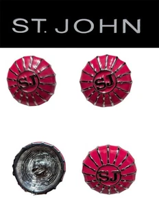 St John Knits 0,75 líneas radiantes tono plata y botones de repuesto rosa - Imagen 1 de 1