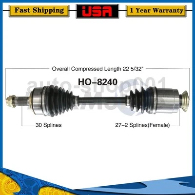 Eje delantero derecho CV eje articulado para Honda CR-V 2011 2010 2009 2008 2007 Foto 1 de 2