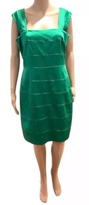 Calvin Klein Dress Size 12P Kelly Green Bandage Dress Square Neck Party Event - Picture 1 of 10