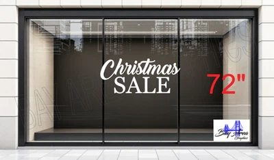 Christmas SALE Retail Window Decal Sign Vinyl Oracal 651 Festive Display - Image 1 of 4