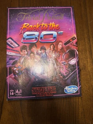 STRANGER THINGS Trivial Pursuit Back to the 80's Edition Trivia Game Hasbro 2018 - Image 1 of 3