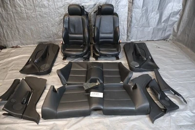 BMW E46 M3 S54 2002 3,2 L OEM cuero negro asientos delanteros y traseros con paneles #1721 Foto 1 de 4