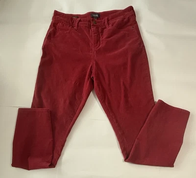 Calça jeans feminina Not Your Daughter's NYDJ Ami skinny tamanho 8 vermelha elástica - Imagem 1 de 4