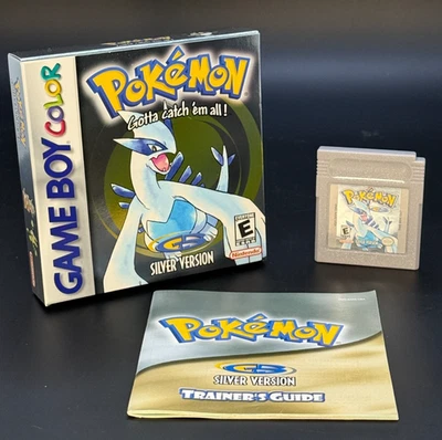 Pokémon SILVER Version CIB 2000 Authentic Nintendo GBC Game Boy Color TESTED - Image 1 of 4