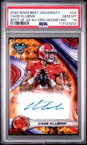 Cade Klubnik 2024 Bowman Best University Naranja Geométrico Automático/25 PSA 10 - Imagen 1 de 2