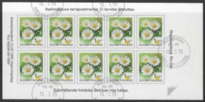 Finland 1995 Flowers, Provincial Plants, Daisy, Minisheet of 10 S/A, VFU / CTO - Picture 1 of 1