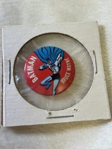 1966 Vtg N.P.P Batman Bruce Wayne Red Blue DC Comic Pinback Button Pin - Picture 1 of 20