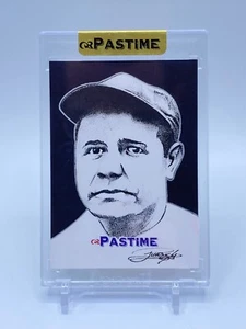 2013 Pastime Babe Ruth tarjeta de boceto artístico original de Juan Rosales Yankees de Nueva York 1/1 - Imagen 1 de 3
