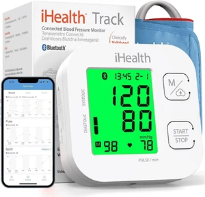 Track Smart Upper Arm Blood Pressure Monitor with Wide Range Cuff That Fits Stan - Picture 1 of 11