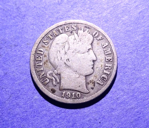 1910-S Barber Dime  VG Cover