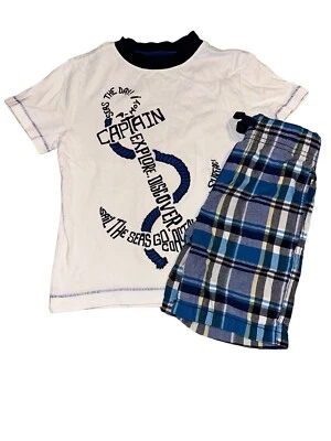 Conjunto Gymboree Niños 4 Azul Cuadros Pantalones Cortos Ancla Vela Top 4/4T Foto 1 de 4