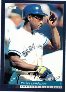 RICKEY HENDERSON # 35 - 1994 Score Baseball Card NR-MT