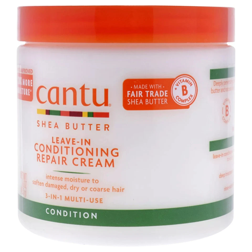 SHEA BUTTER LEAVE IN CONDITIONING REPAIR CREAM BY CANTU FOR UNISEX 16 OZ  ~ NEW - Image 1 of 1