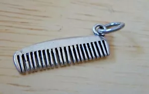 ¡Dije de maquillaje de peluquería peine fino de plata esterlina 22x6 mm! - Imagen 1 de 2