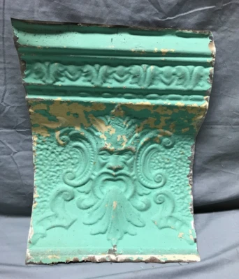 ONE Antique Tin Cove Trim 12" x 15" Old Man Off the North Face Crafts 1266-23B - Image 1 of 4