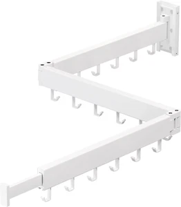Clothes Drying Rack,Laundry Space Saver Wall Mounted,Retractable,Collapsible - Picture 1 of 12