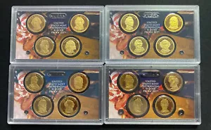 2007 2008 2009 2010 U.S Mint Presidential Dollar Proof Set No Box & COA - Picture 1 of 6