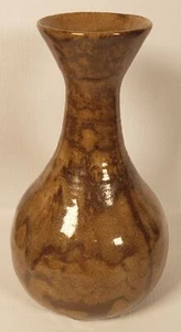 Vase Pottery Stoneware Brown Drip Mottled Glaze 8"H Earthy    A57 - Picture 1 of 7