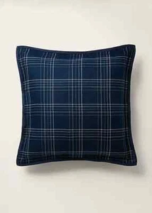 Set Of 2 NEVER USED Polo Ralph Lauren Leighton Navy Pillow 18" x 18" - 370$ MSRP - Picture 1 of 9