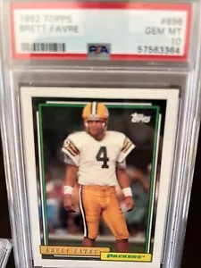 1992 Topps #696 Brett Favre FTC Packers PSA 10 - Bild 1 von 3