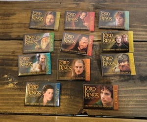 11 LORD OF THE RINGS Fellowship of The RING MOVIE DVD RELEASE PROMO BUTTON PINS - Picture 1 of 5