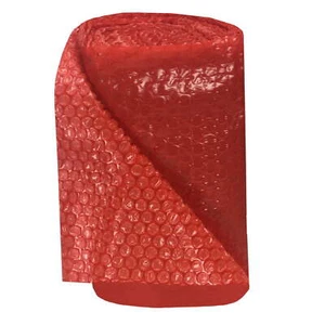 30-Feet Roll of Red Bubble Small 3/16" Wrap x 12" Wide - Picture 1 of 9