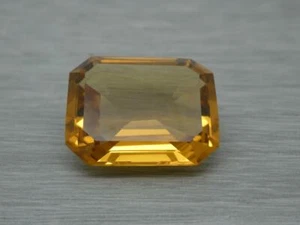 Loose Natural 51ct Citrine Custom emerald Cut Gemstone,27.80mm x 21.30mm x 11.20 - Picture 1 of 4