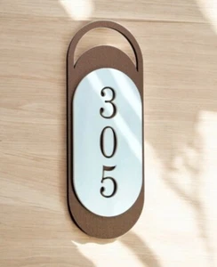 Vintage Design Sign for Hotel Signage made of acrylic Room Number Sign - Picture 1 of 3