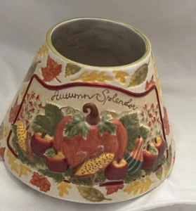 Yankee Candle Autumn Splendor 5" Ceramic Lamp Shade By Teresa Kogut Fall - Picture 1 of 6