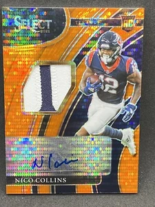 NICO COLLINS 2021 PANINI SELECT ROOKIE RC AUTOGRAPH PATCH PRIZM 13/25 - Picture 1 of 2