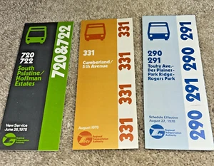 3 - 1978 RTA REGIONAL TRANSPORTATION AUTHORITY CHICAGO Schedules Set #5 - Picture 1 of 17