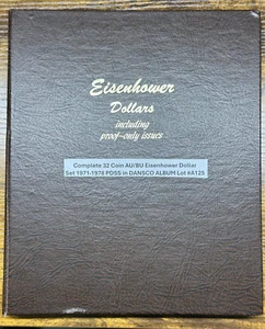 Complete Eisenhower IKE Dollars Set of 32 Coins 1971-1978 PDSS Dansco Album A125 - Picture 1 of 11