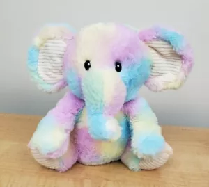 Peluche Spark Create Imagine Elephant Sonajero Arrugado Bebé Tie Dye Pastel Lovey - Imagen 1 de 11