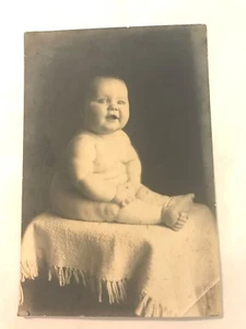 Vtg Photograph Happy Chubby Fat Baby Adorable 4" x 6" - Picture 1 of 3
