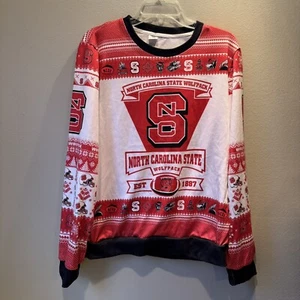 NCSU Wolfpack Christmas Shirt North Carolina State Ugly Christmas Sweater Medium - Picture 1 of 8
