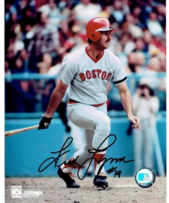 Boston Red Sox FRED LYNN #19 с автографом 8 x 10 цветная фотография - Изображение 1 из 3