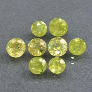 3.07 CT Lot.8 unid.Sphene Natural Verde Amarillento Redondo Madagascar(Ver Vídeo - Picture 1 of 1