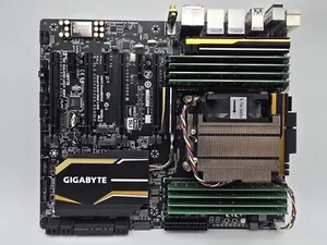 *FULLY LOADED* GIGABYTE GA-X99-UD5 WIFI Motherboard 64GB RAM Intel i7 5820k CPU - Picture 1 of 10