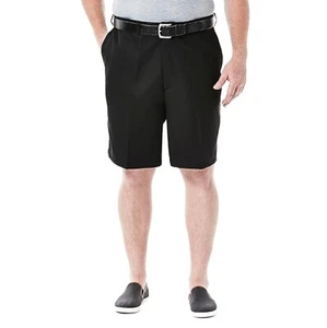 NWT 46W Haggar Men's Cool 18 Classic Fit Expandable Waist Shorts - Big & Tall - Picture 1 of 5