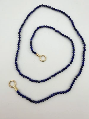 Marla Aaron Itty Bitty Strand with Lapis Chain Necklace 14k Rose Gold Loops - Image 1 of 4