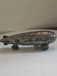 Cast Iron 1930’s ZEP Zeppelin Airship Blimp Toy Dent Co. USA 5” Long - Bild 1 von 12