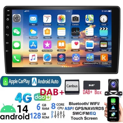 DAB+ Android 14 Autoradio CarPlay GPS Navi 6+128G Für Fiat Ducato 2006-2023 KAM - Bild 1 von 4