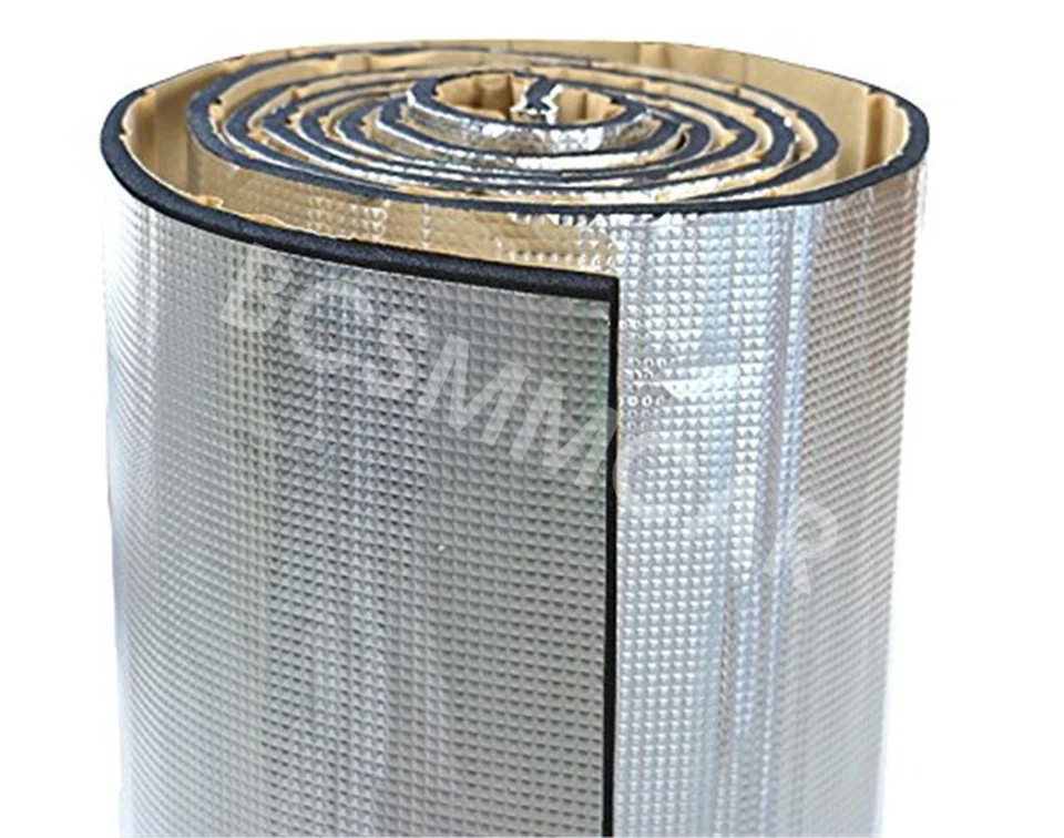 Heat Shield Dynamat Sound Deadener Car Hood 10mm Foam Mat PE Alumium Shield 1Pcs Foto 1 de 4