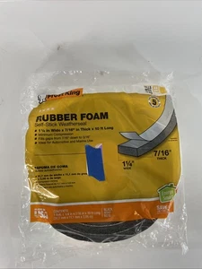 Frost King R516H 1-1/4-Inch by 7/16-Inch by 10-Foot Thick Sponge Rubber Foam NEW - Picture 1 of 2