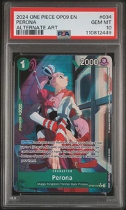 2024 Bandai One Piece OP09 Alternate Art Perona #034 PSA 10 - Picture 1 of 2