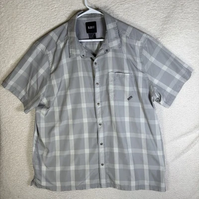 511 Tactical Shirt Mens 2XL XXL Gray Snap Plaid Pocket Lightweight Short Sleeve - Image 1 of 4