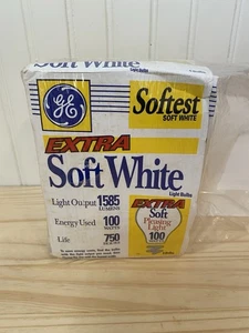 GE Light Bulbs, 100 Watt, Soft White, A19 Bulbs - OPEN PACK 3 BULBS - Picture 1 of 3