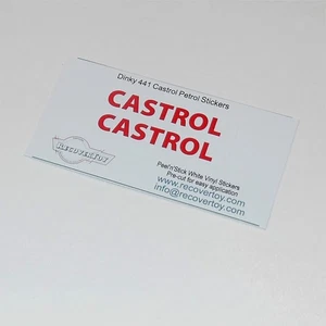 Dinky Toys 441 Studebaker Tanker Castrol Petrol Sticker Set - Picture 1 of 3